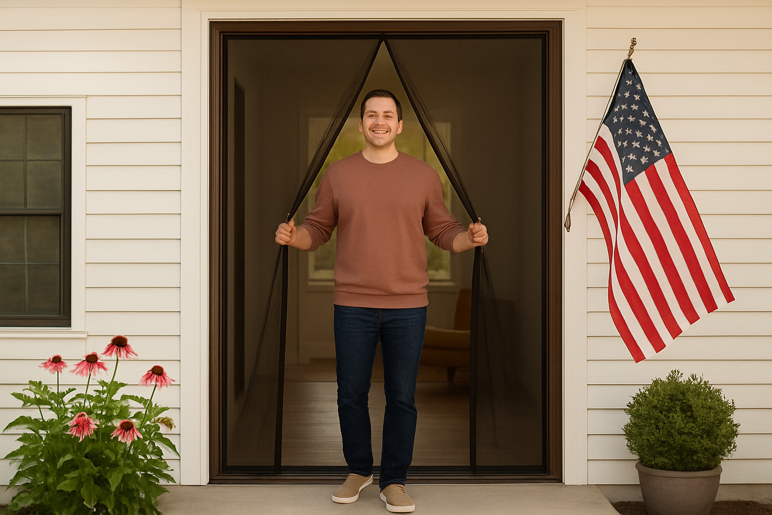 Testing Magnetic Screen Door for home improvement h